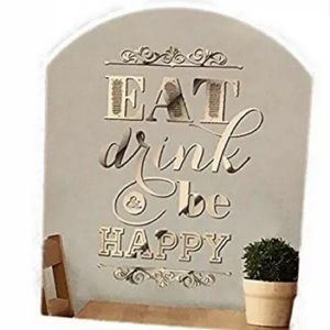🌹Removable Wall Decals EAT DRINK & BE HAPPY NEW